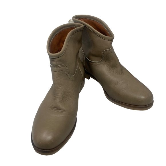 LUCKY BRAND Garmann Taupe Leather Pull On Booties‎ - Picture 1 of 12